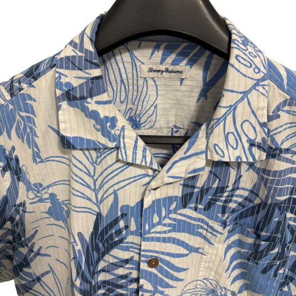 Tommy Bahama Full Button Floral Print Shirt Mens Size Large Blue - Picture 4 of 5